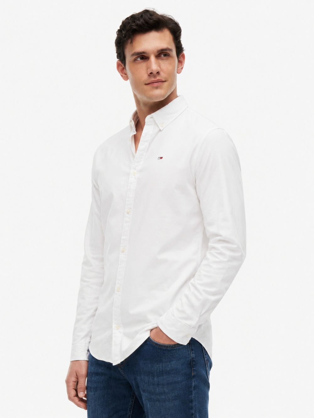 Slim Fit Solid Oxford Shirt