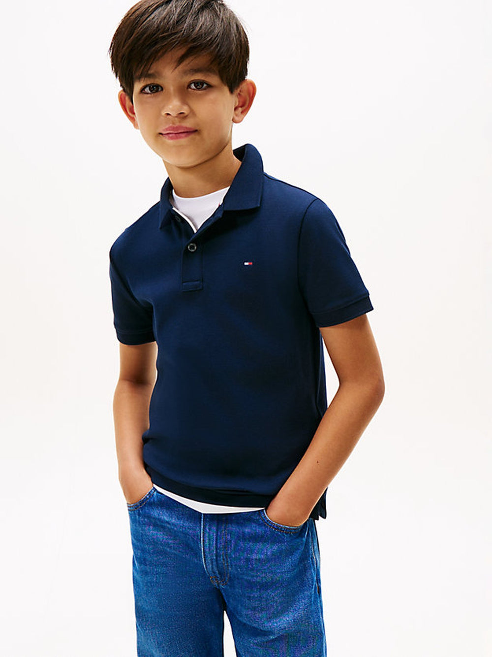 Kids Solid Interlock Polo