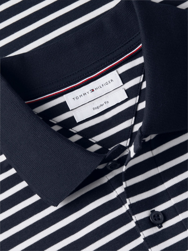 Regular Fit Striped Liquid Cotton Polo