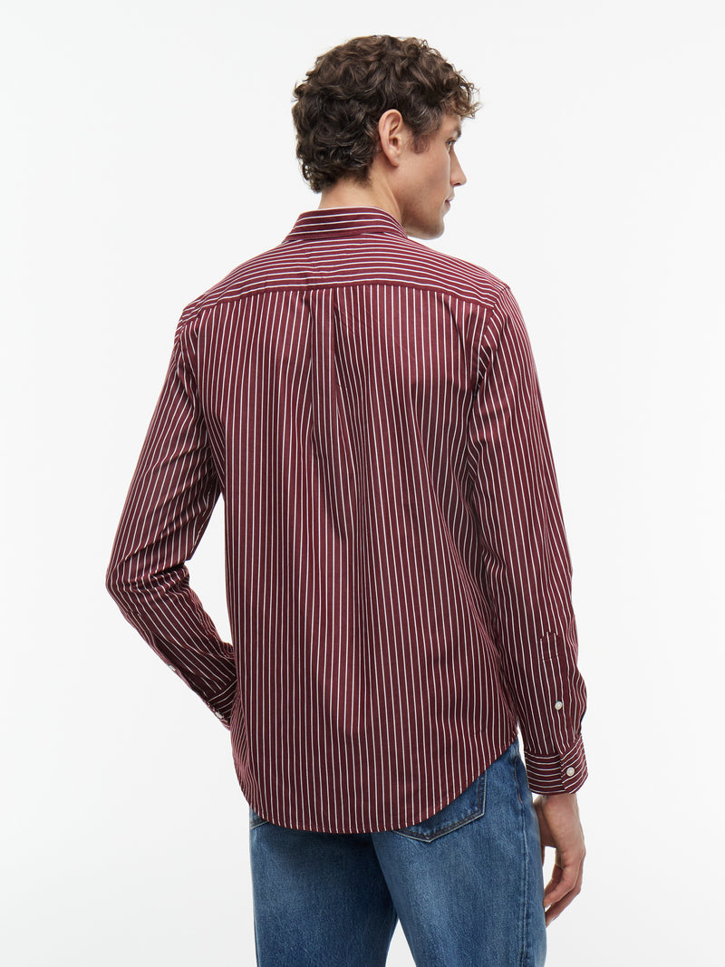 Regular Fit Stripe Poplin Shirt
