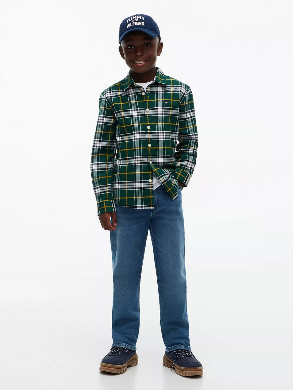 Kids Stretch Check Shirt