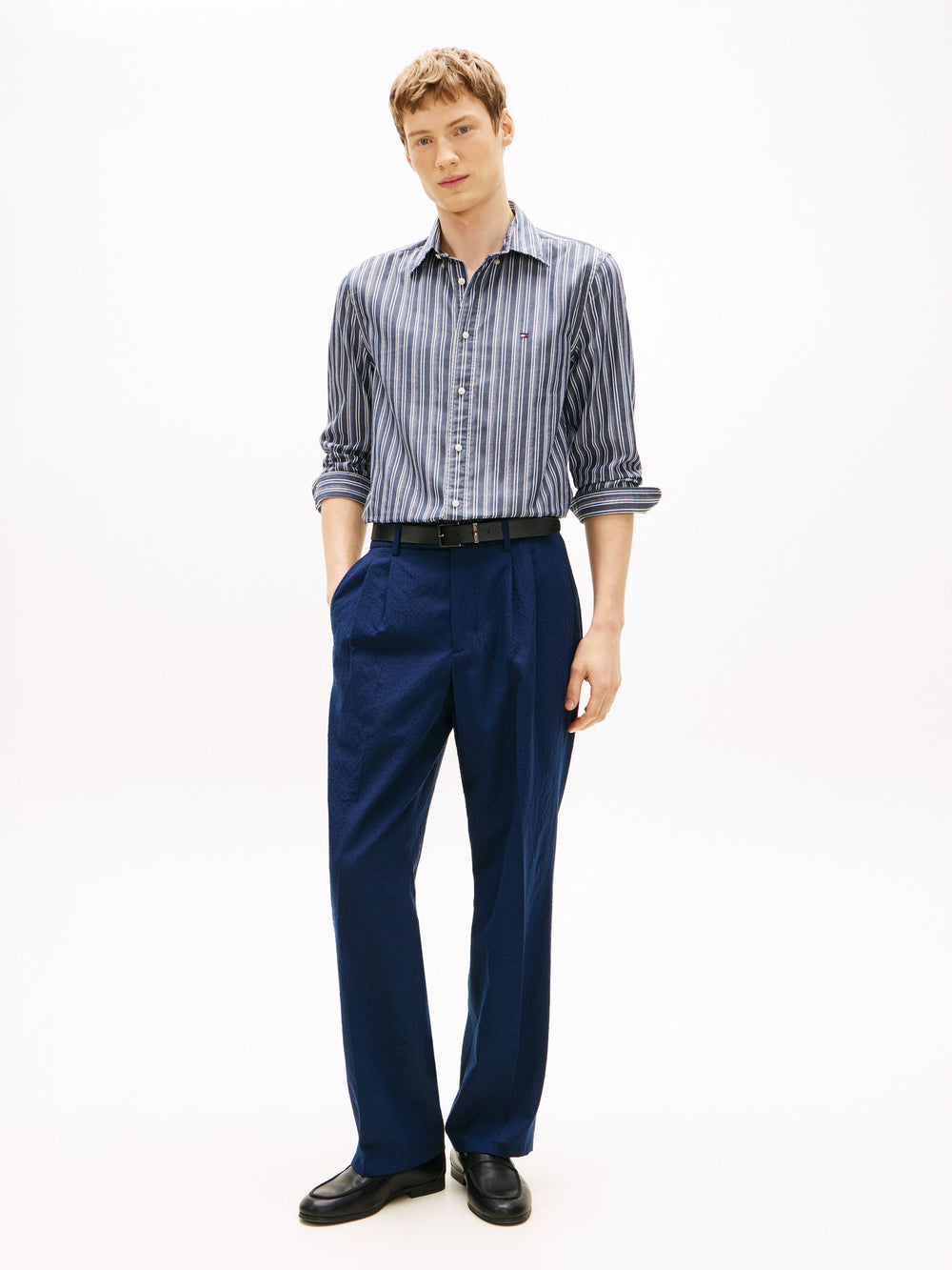 Regular Fit Stripe Poplin Shirt