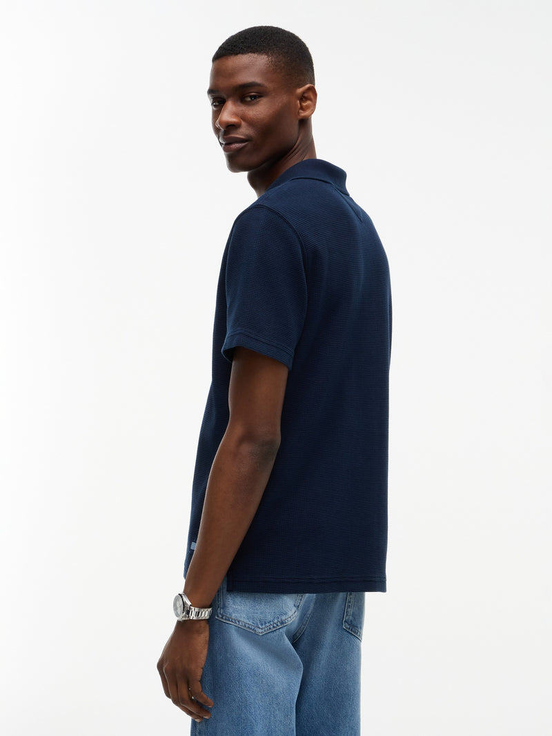 Regular Fit Waffle Polo