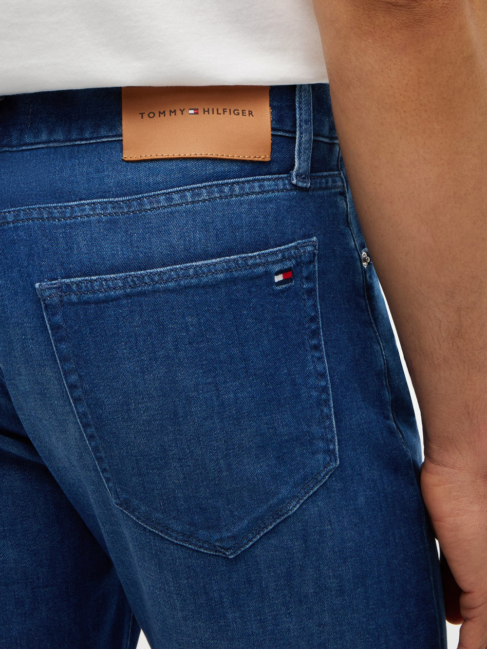 Men Denton Slim Straight Dark Wash Jeans