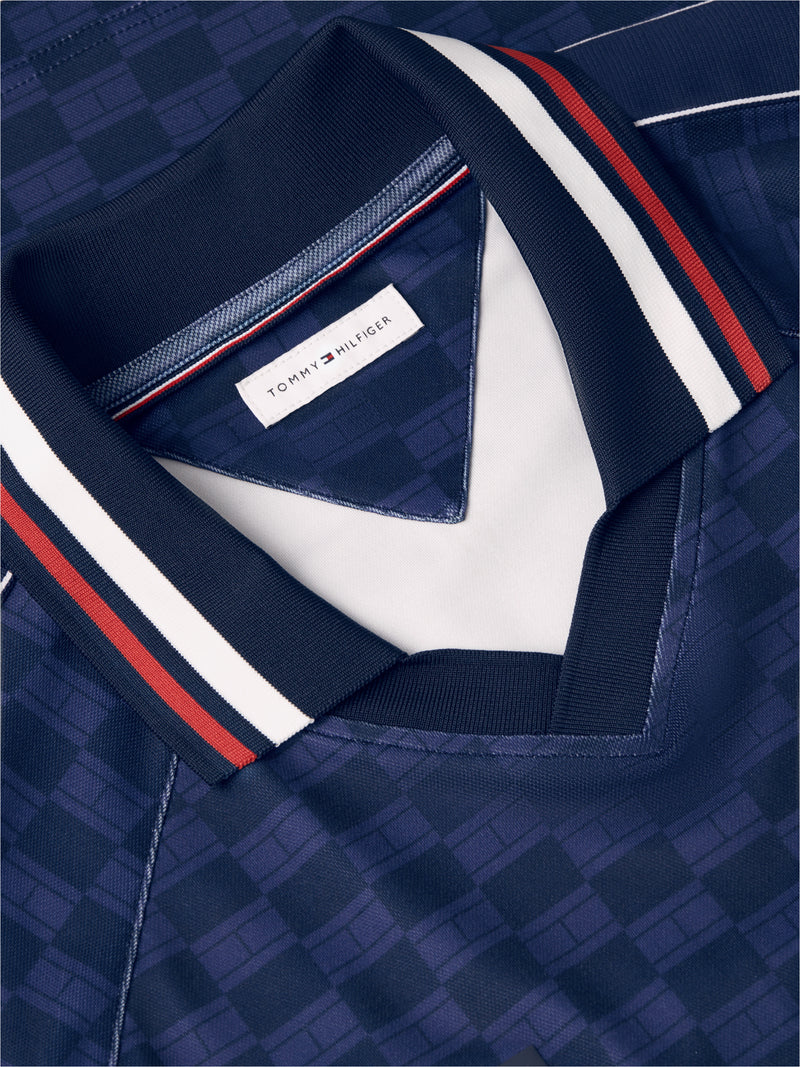 Relaxed Fit Printed Rugby Polo