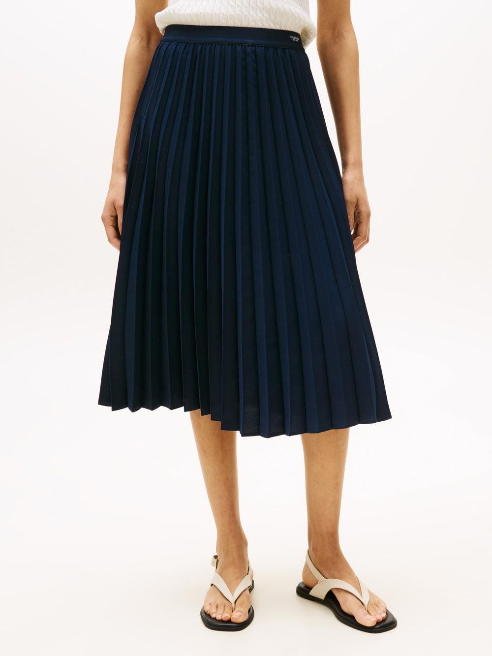 Women Solid Pleated Skirt