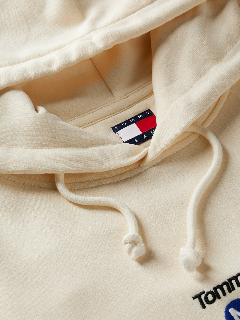 Regular Fit Diagonal Terry Hooded Sweatshirt