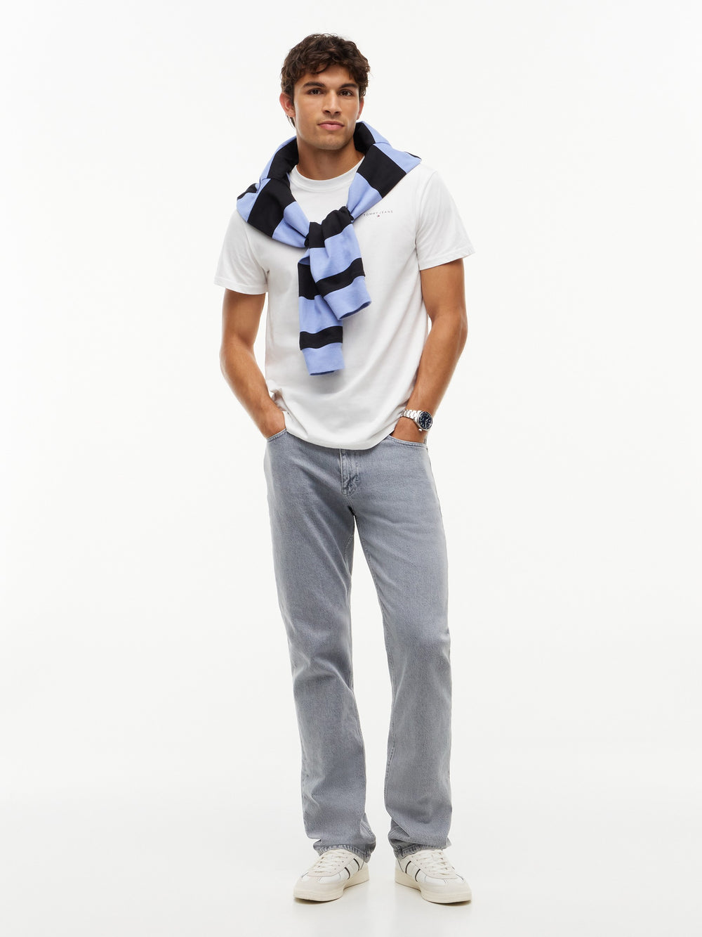 Men Ryan Slim Straight Light Grey Jeans