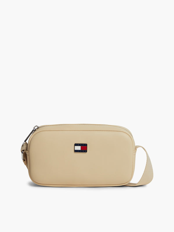 Solid Pu Crossbody Bag