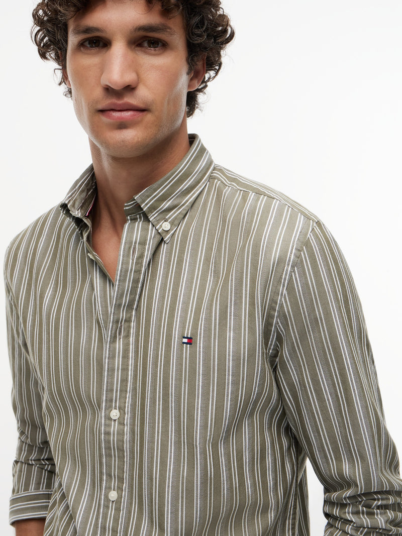 Regular Fit Stripe Poplin Shirt