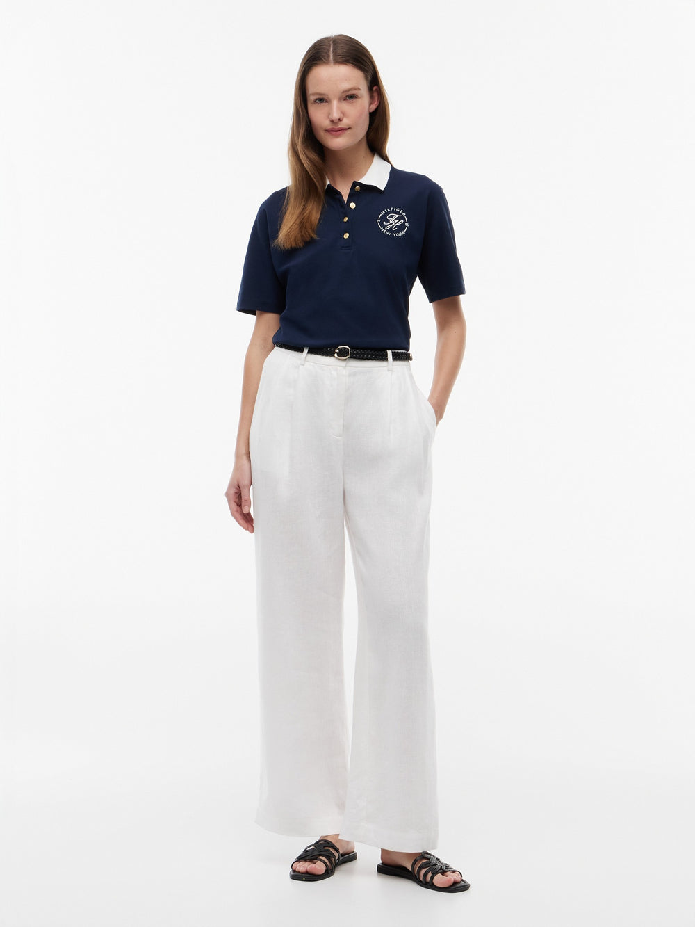 Solid Regular Fit Half Sleeve Pique Polo