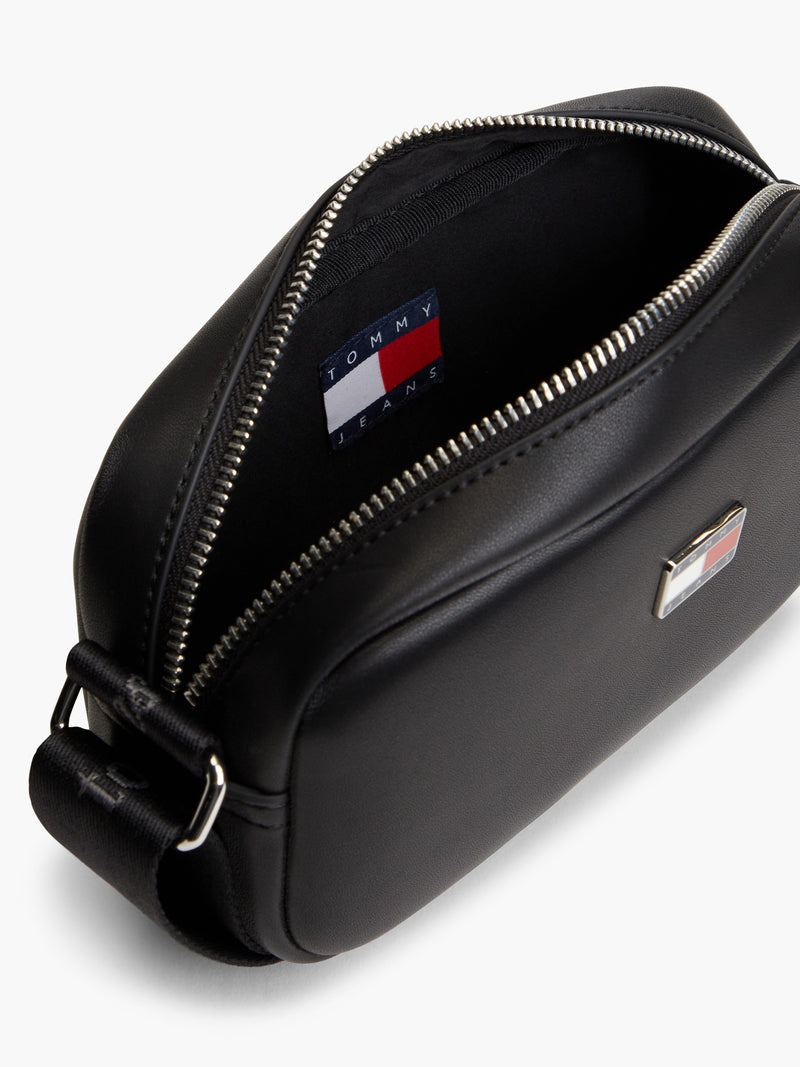 Solid Pu Crossbody Bag