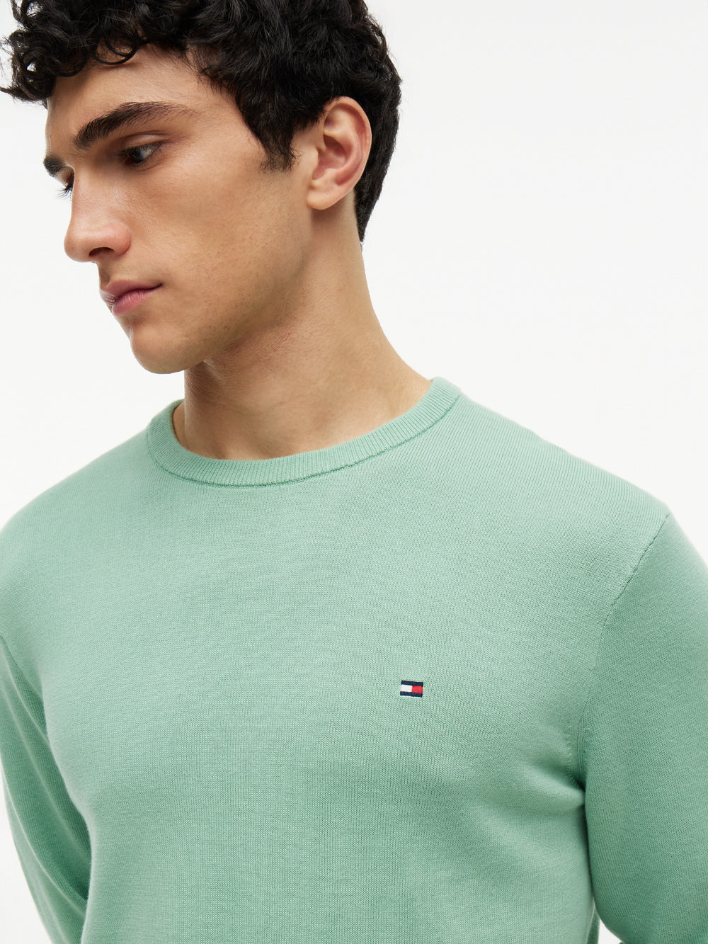 Crew Neck Solid Pullover
