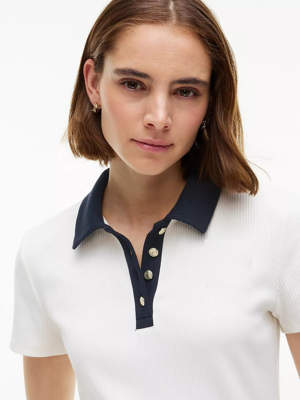 Solid Slim Fit Half Sleeve Ribbed Polo