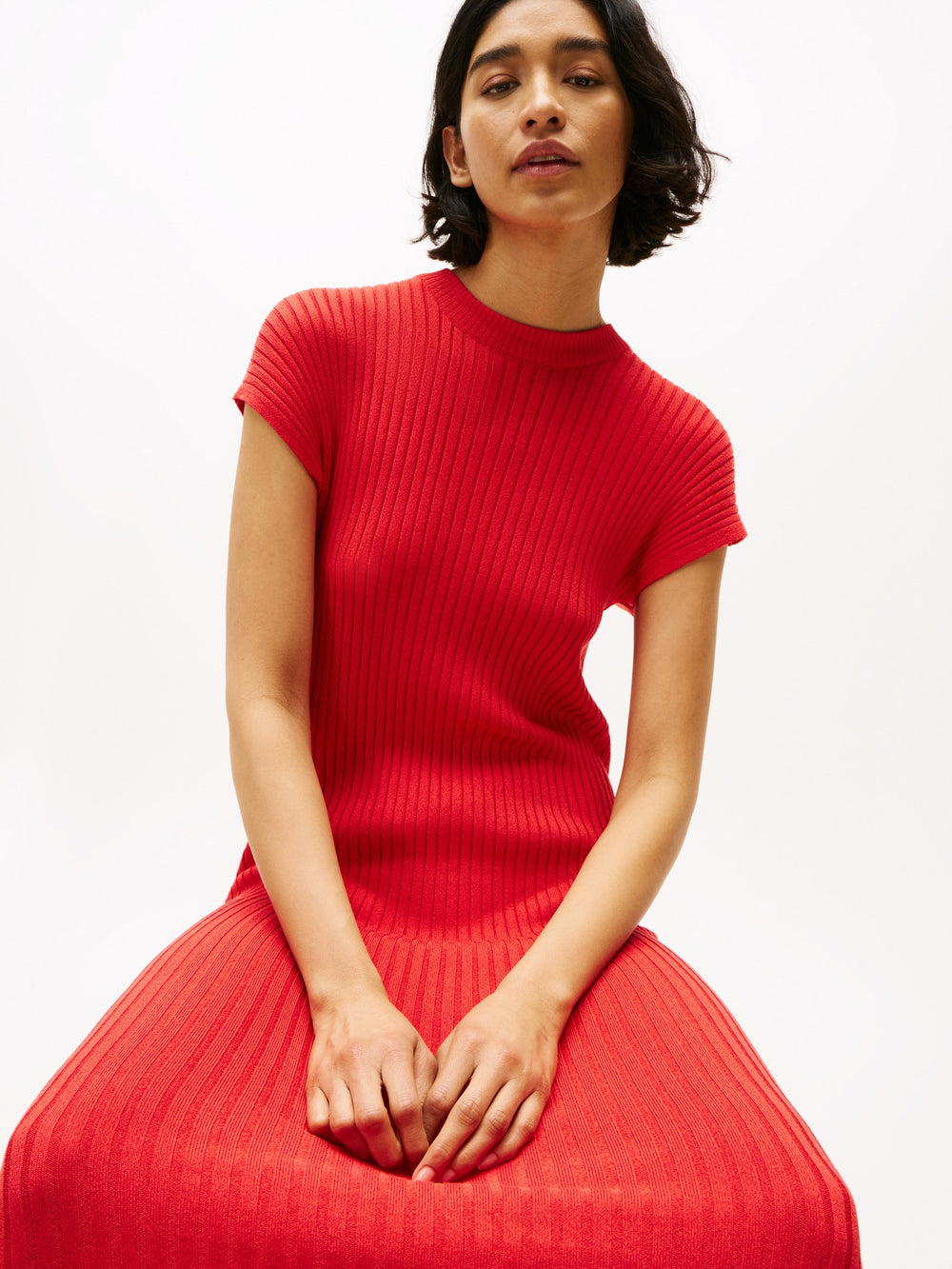 Short Sleeve Solid Viscose Bodycon Dress