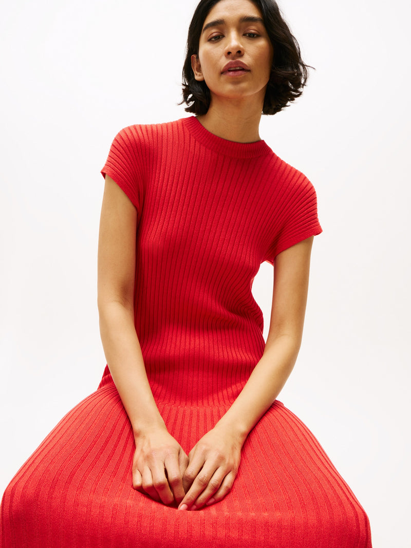 Short Sleeve Solid Viscose Bodycon Dress
