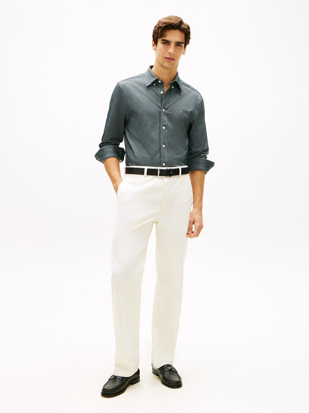 Regular Fit Solid Oxford Shirt
