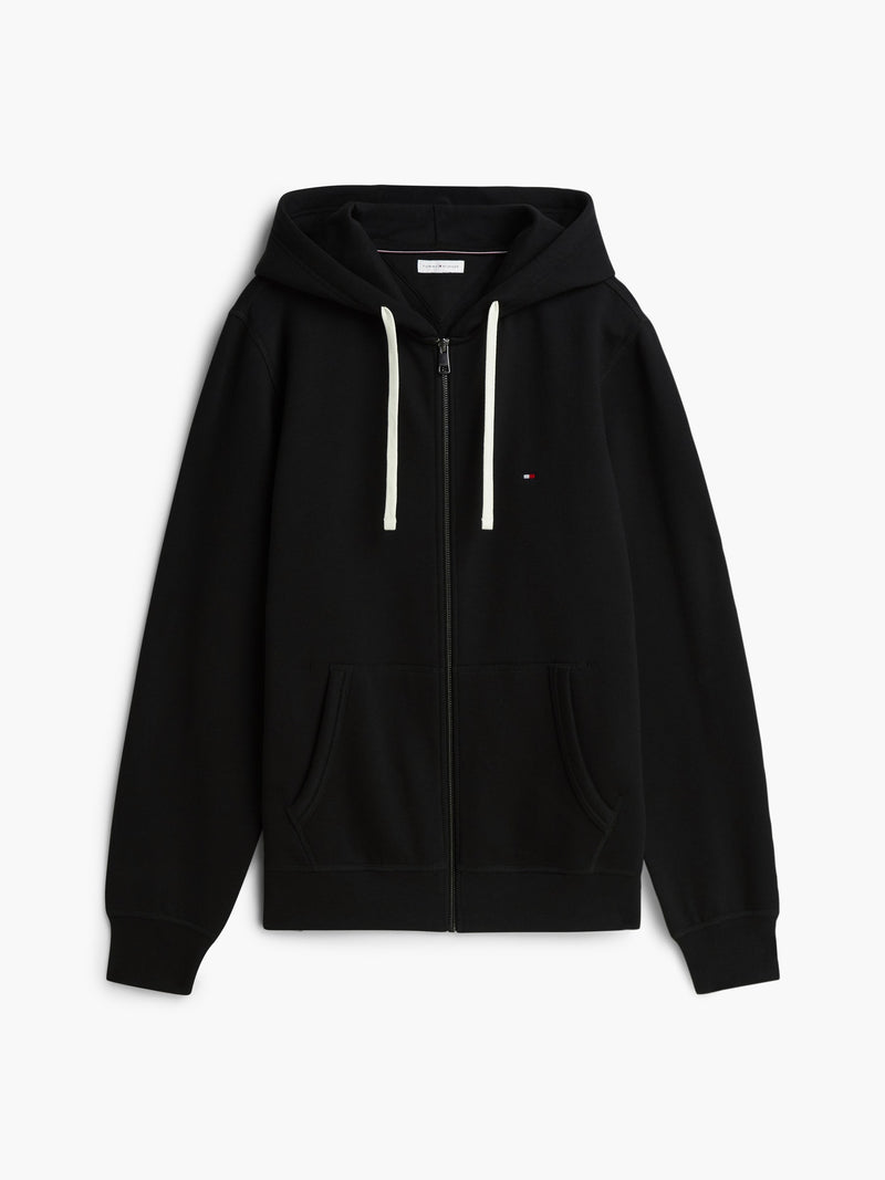 Zip Thru Solid Fleece Hoodie