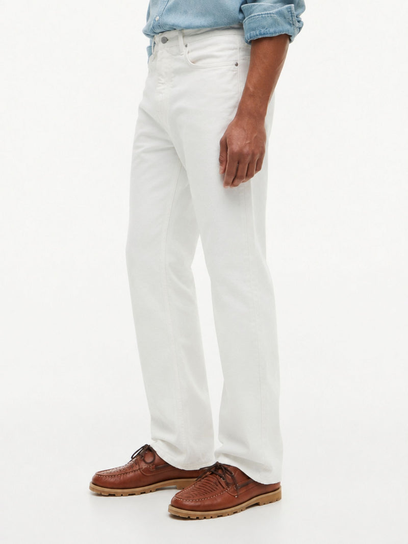 River Relaxed Straight White or Ecru Jeans