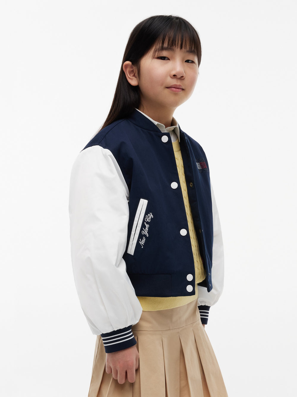 Kids Color Block Bomber Jacket