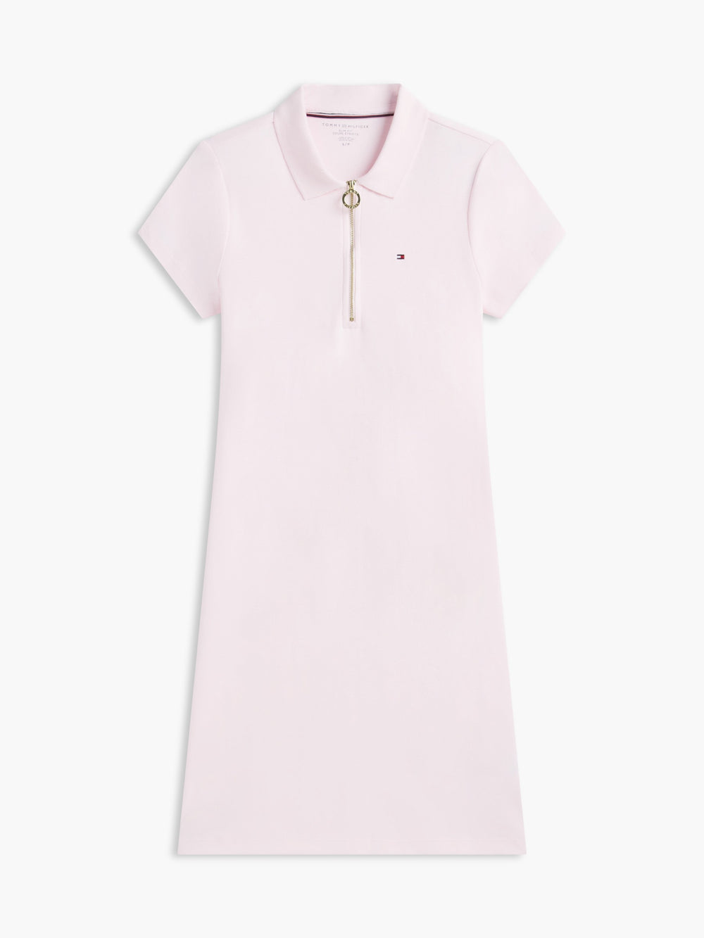 Half Sleeve Solid Fave Rib Bodycon Polo Dress