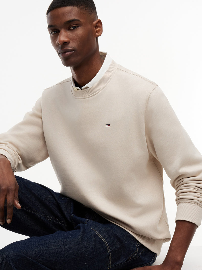 Regular Fit Brushed Fleece Crew Neck Sweatshirt