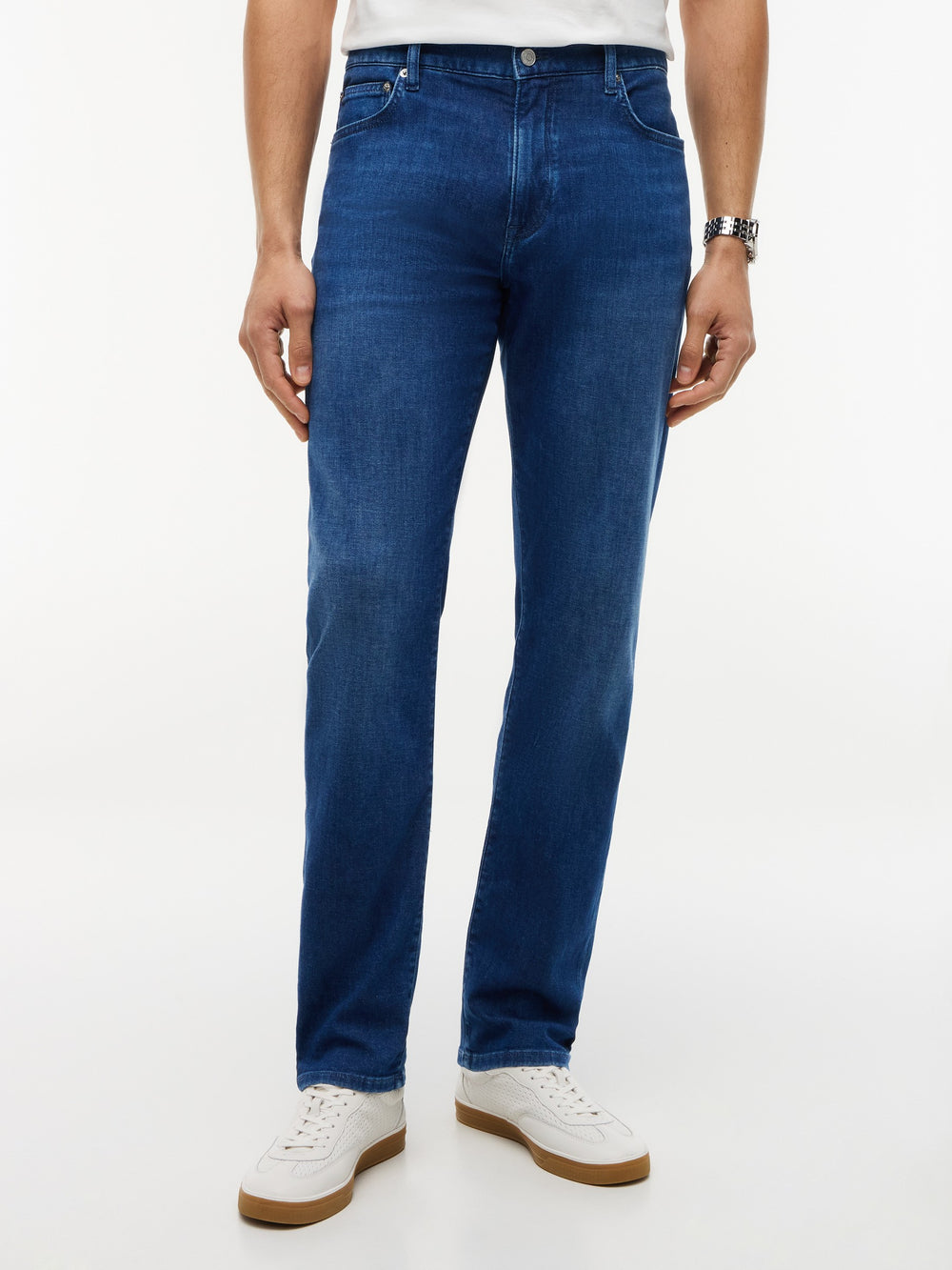 Men Denton Slim Straight Dark Wash Jeans