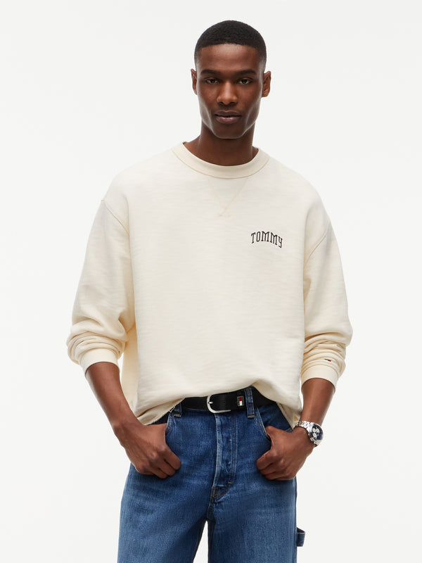Relaxed Fit Terry Crew Neck Sweatshirt