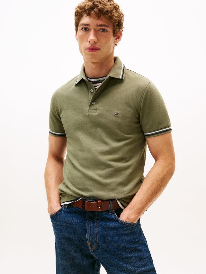 Slim Fit Collar Tipped Polo
