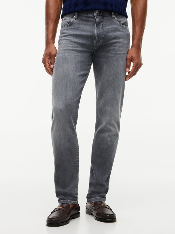 Men Bleecker Slim Tapered Mid Grey Jeans