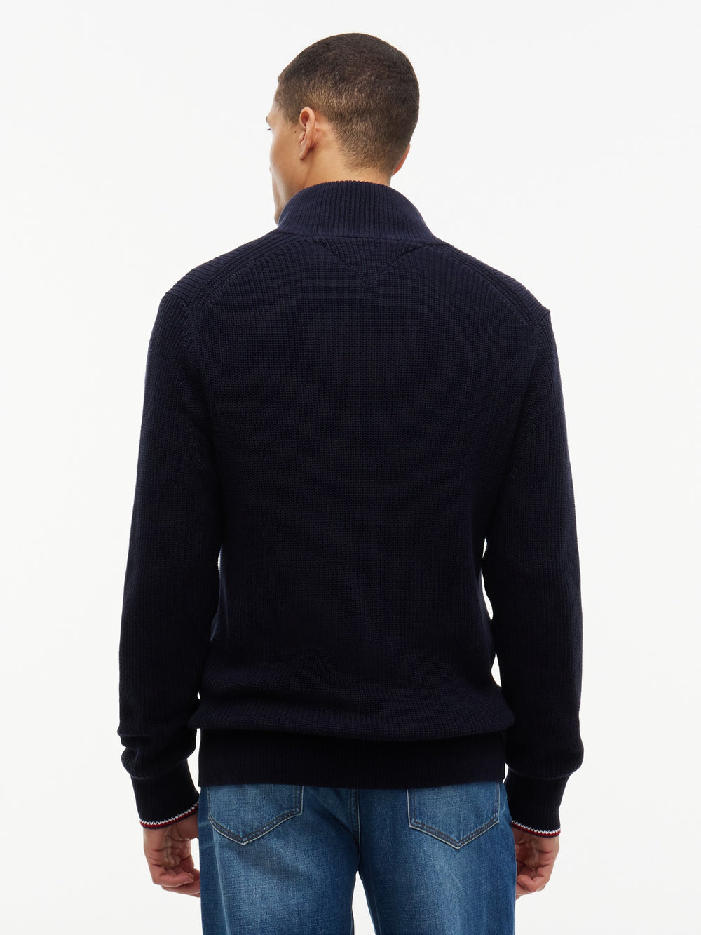 Zip Thru Cable Knit Sweater