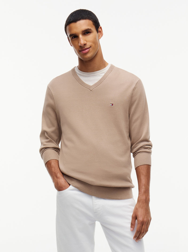 V Neck Solid Sweater