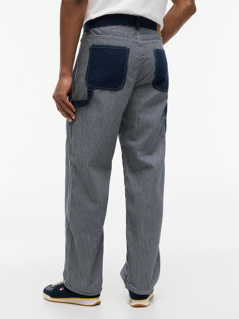 Men Jaimie Loose Centre Button Fly Mid Wash Jeans