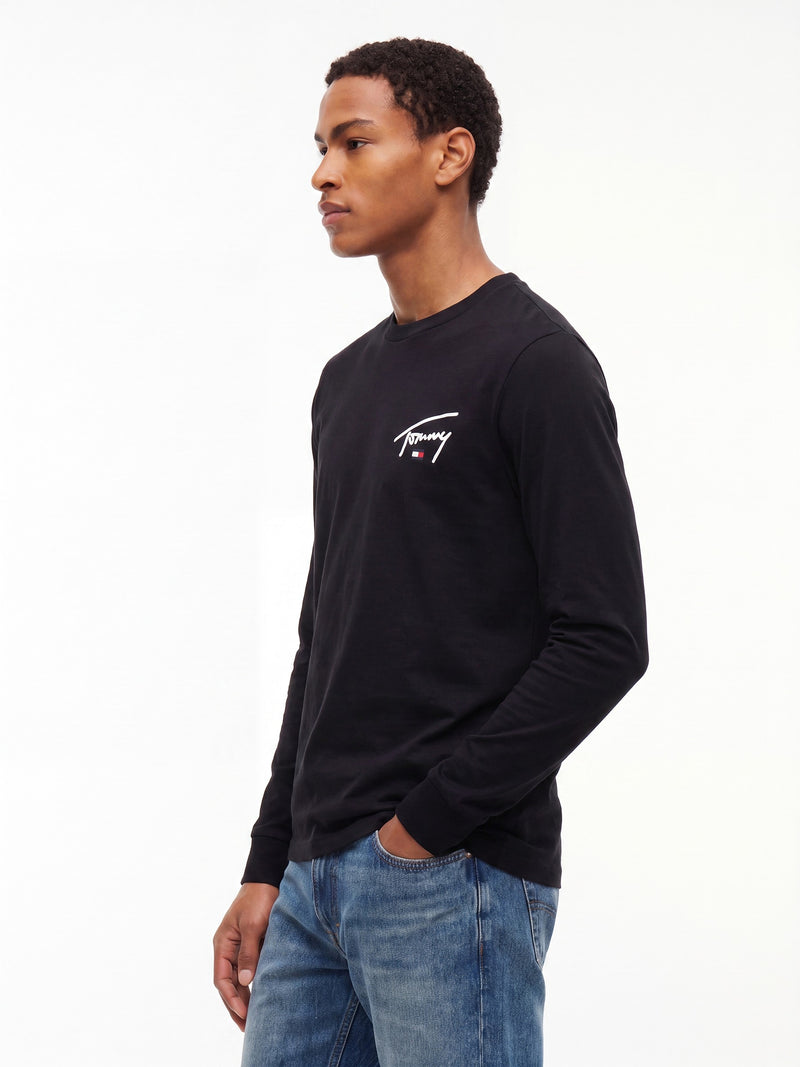 Slim Fit Signature Long Sleeve T-Shirt