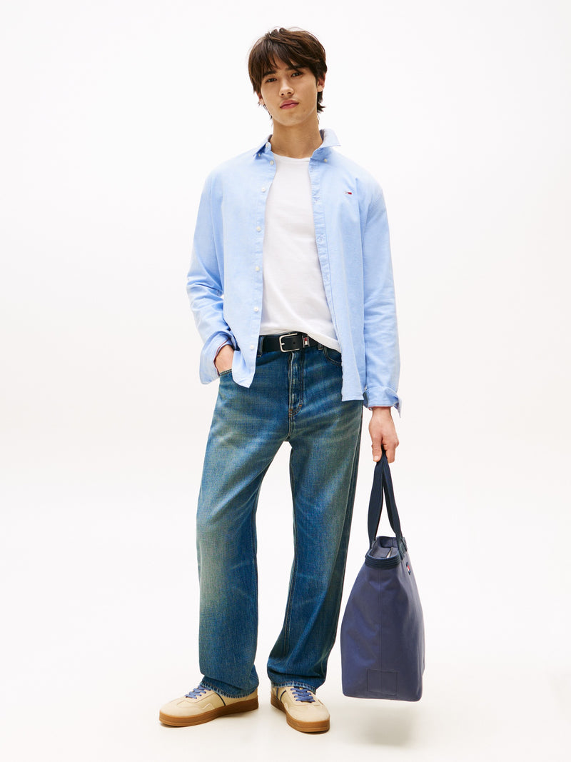 Slim Fit Solid Oxford Shirt