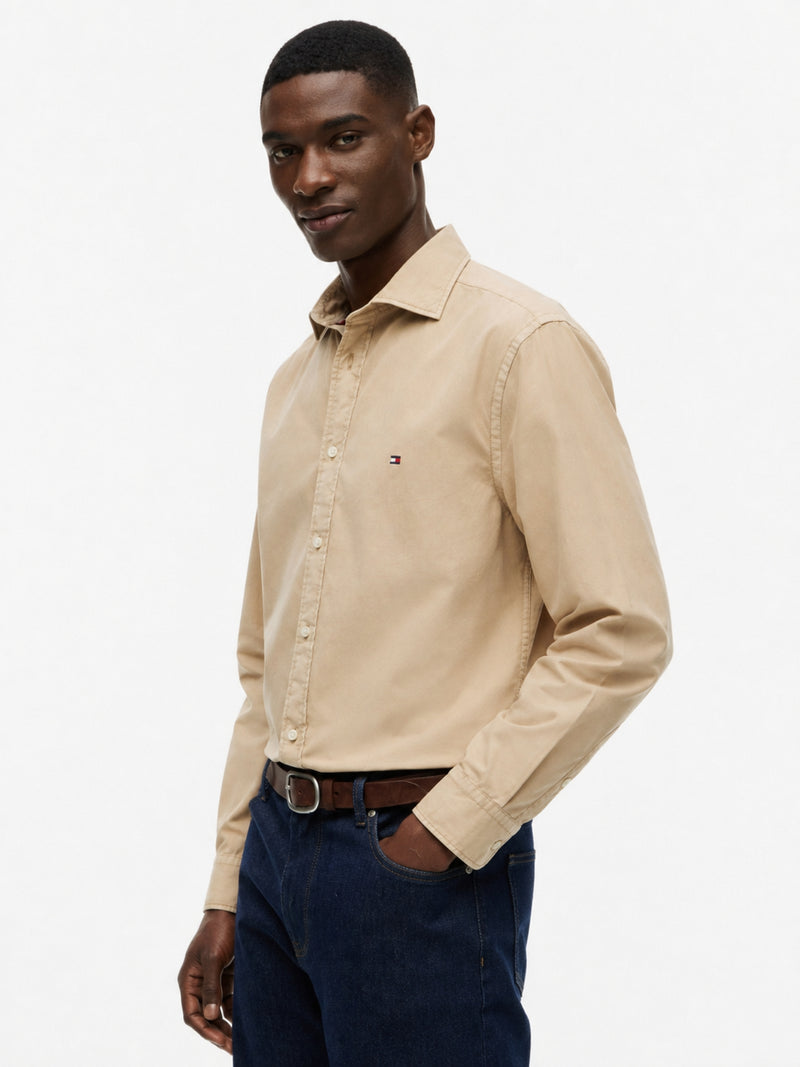 Regular Fit Solid Poplin Shirt