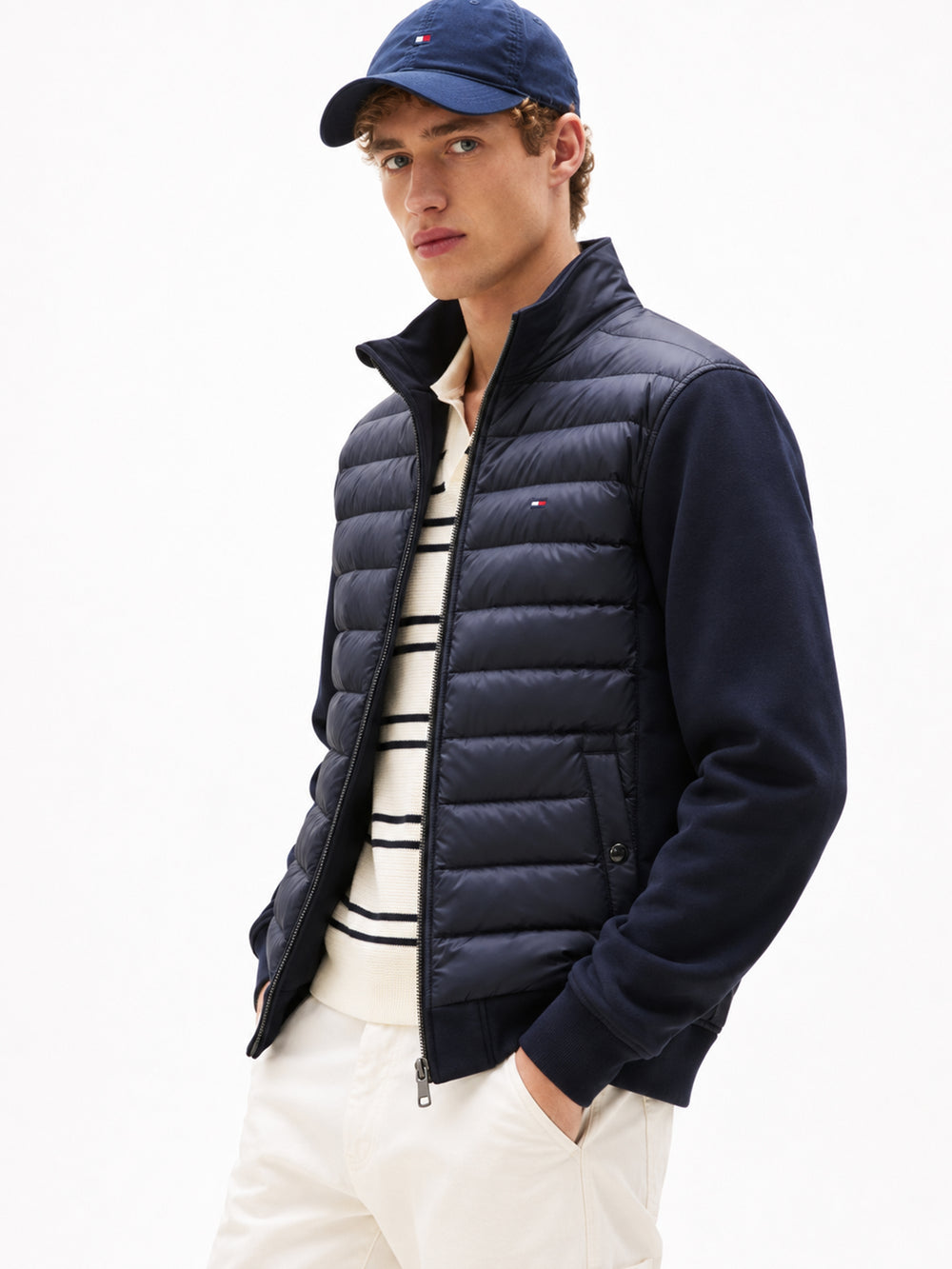 Regular Fit Mid Weight Mix Media Jacket