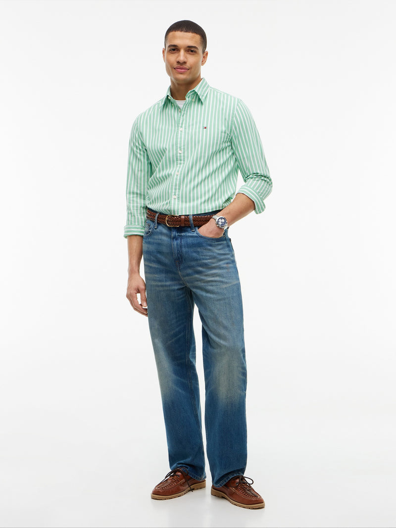 Regular Fit Stripe Poplin Shirt