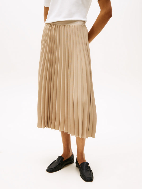 Women Solid Pleated Skirt