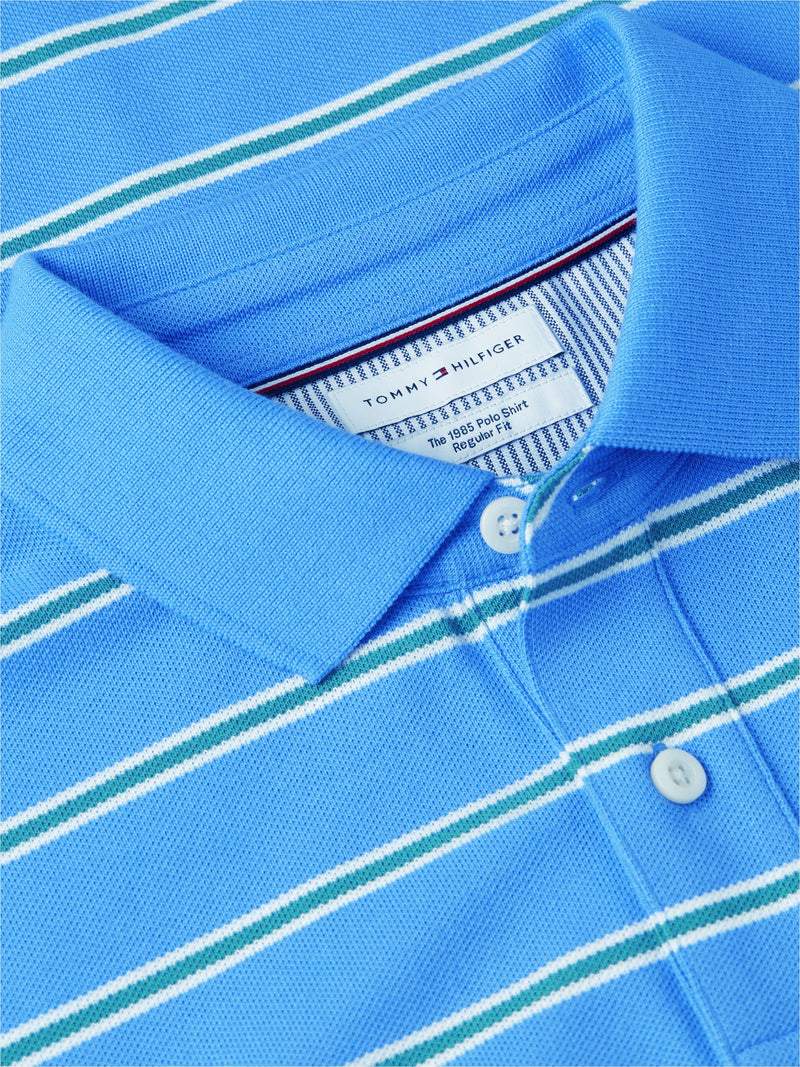 Regular Fit Striped Pique Polo