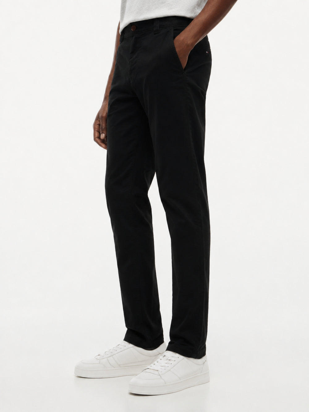 Men Scanton Slim Twill Black Trouser