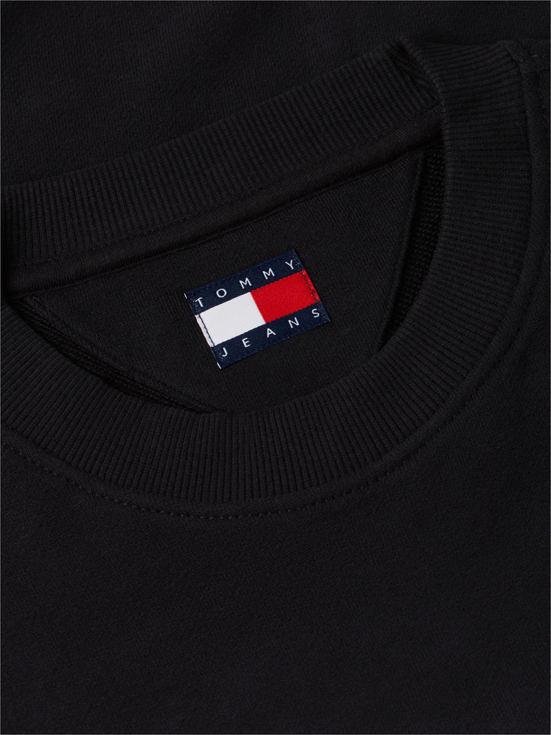 Regular Fit Suede Terry Crew Neck Sweatshirt