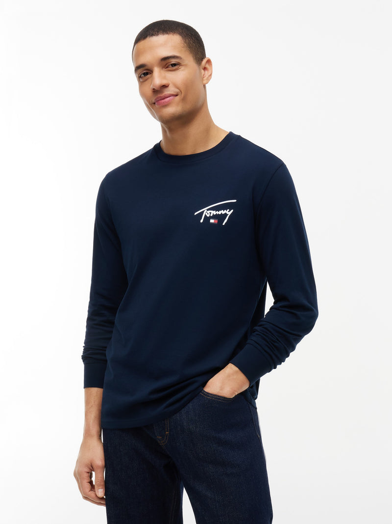 Slim Fit Signature Long Sleeve T-Shirt