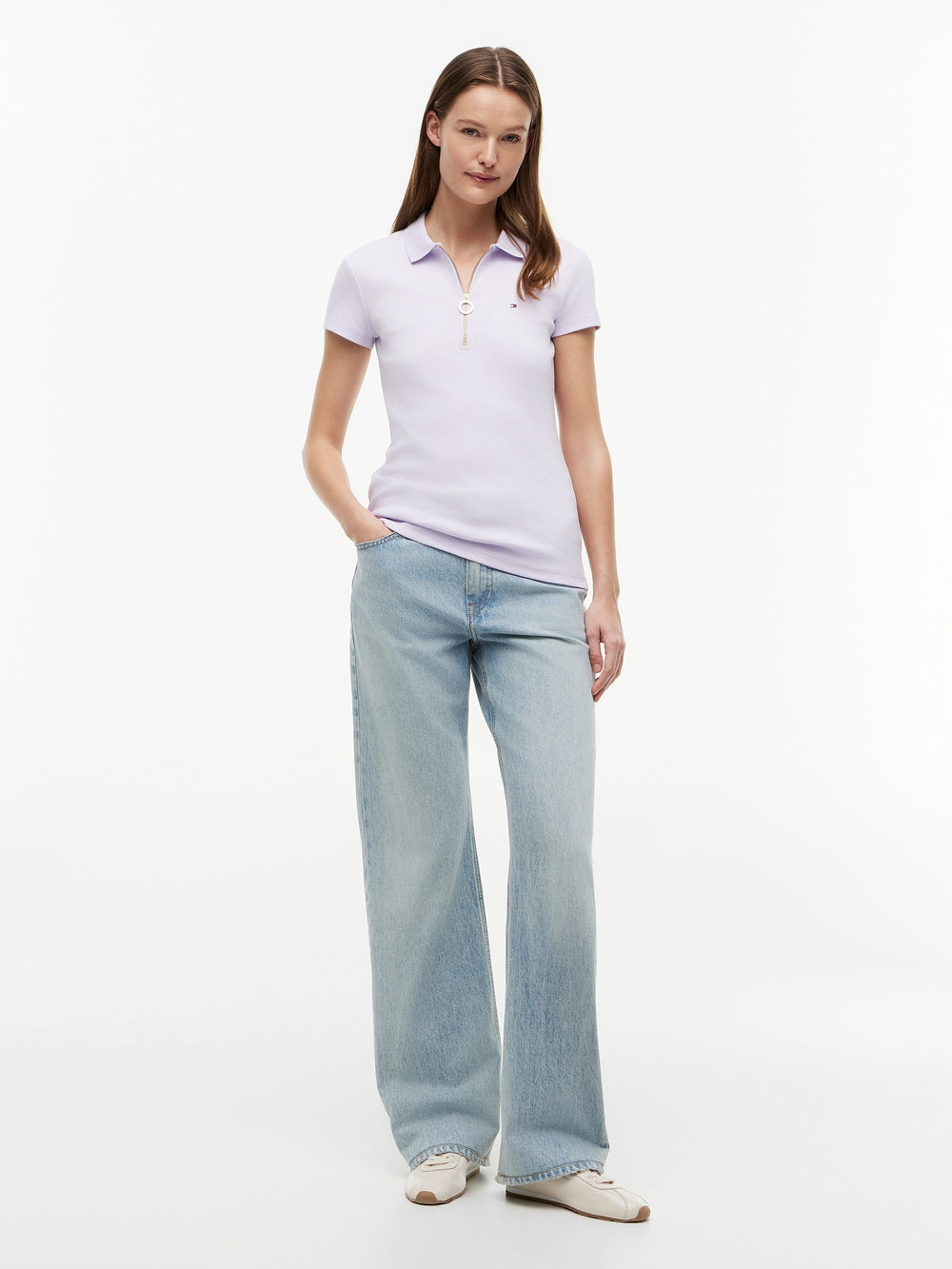 Solid Slim Fit Half Sleeve Ribbed Polo