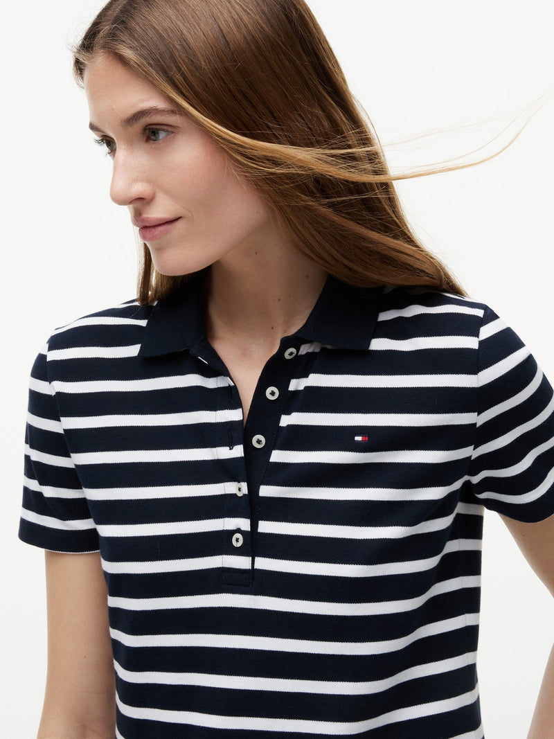 Stripe Regular Fit Half Sleeve Pique Polo