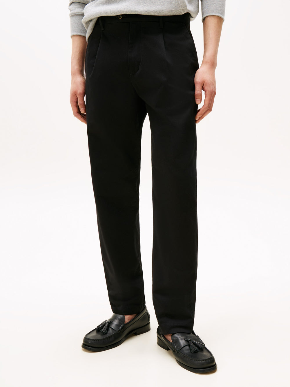 Men Harlem Regular Tapered Fit Pleated Satin Trouser