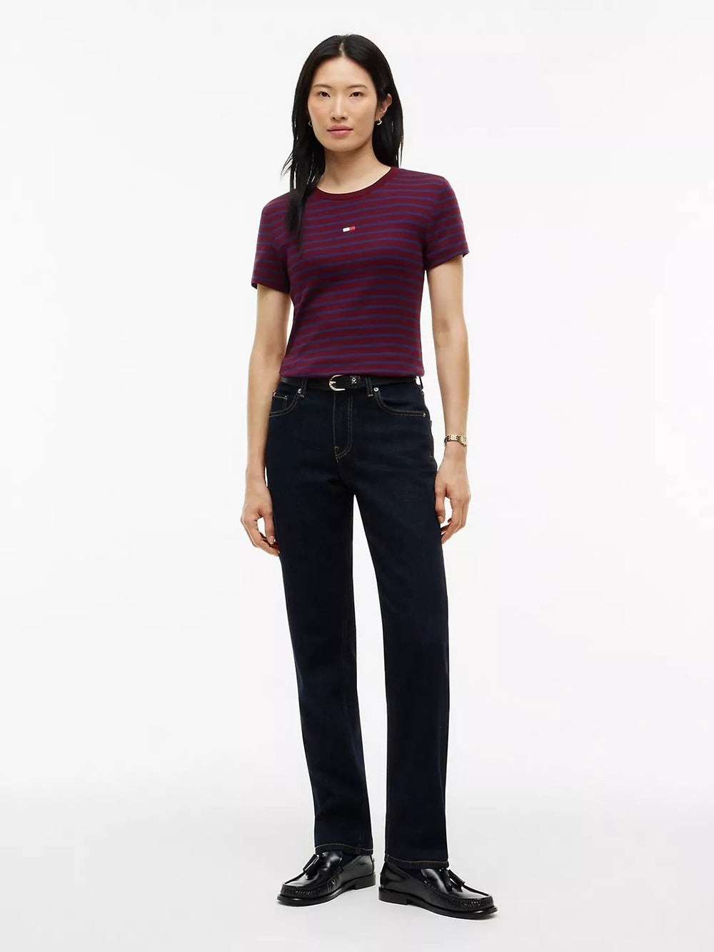 Solid Regular Fit Half Sleeve Ribbed T-Shirt
