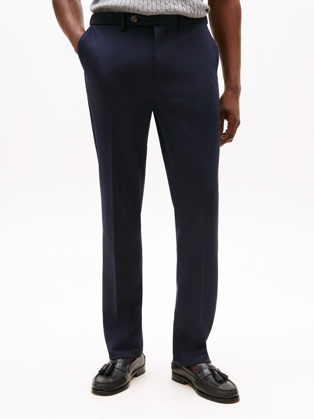 Men Straight Fit Punto Twill Trousers