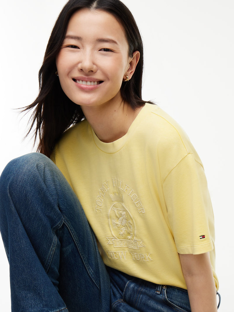 Solid Relaxed Fit Half Sleeve Cotton Jersey T-Shirt