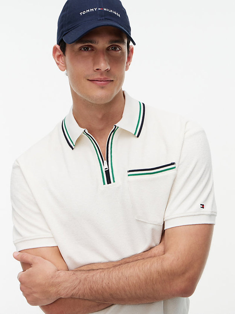 Quarter Zip Collar Tipped Polo